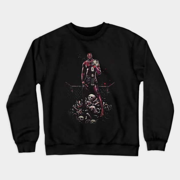 Jon Jones Dominance Crewneck Sweatshirt by shieldjohan